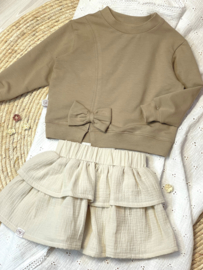 Terry sweater met strik