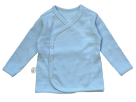 Baby overslag shirtje licht blauw