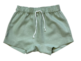 Linnen short vintage groen