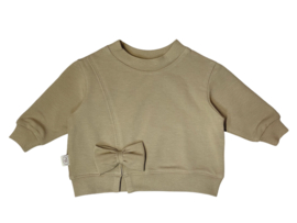 Terry sweater met strik