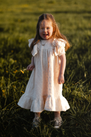 Broderie hydrofiel jurk met ruffles