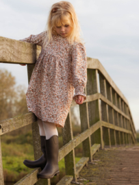 Tricot jurkje winterbloemetjes