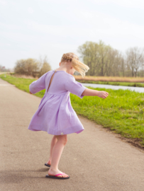 Boho jurk van mousseline lila