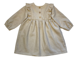 Linnen jurkje met ruffles
