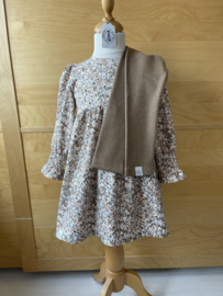 Tricot jurkje winterbloemetjes