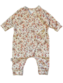 Overslagboxpakje van ribtricot kleine bloemetjes