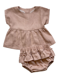 Linnen ruffle bloomer