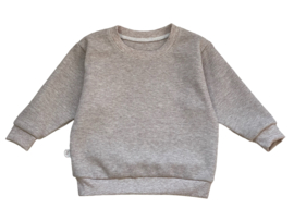 Sweater wafel beige melee