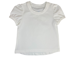 Shirt met pofmouwtjes ecru bio tricot