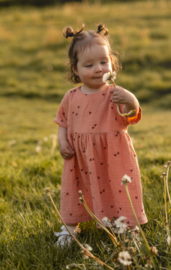 Hydrofiel jurkje met hartjes blush