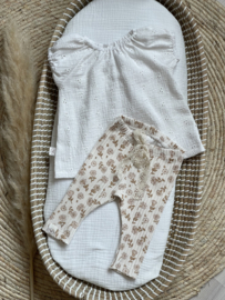Double gauze tuniek ecru broderie