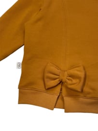 Sweater met strik oker