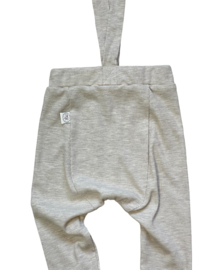 Salopette rib beige melange