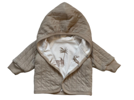 Babyjasje gevoerd printje jungle taupe