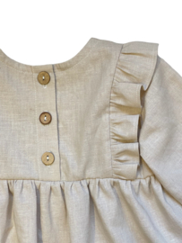 Linnen jurkje met ruffles