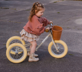 Linnen ruffle skort zand