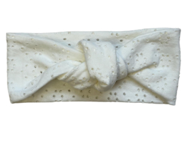 Knotted haarband offwhite broderie