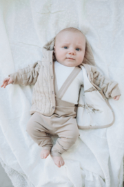 Babyjasje gevoerd printje jungle taupe