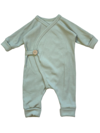 Boxpakje overslag ribtricot vintage groen
