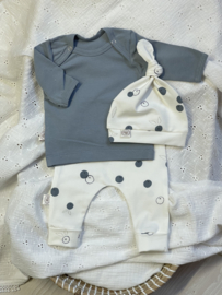 Newborn set berries blauw met gewoon shirtje