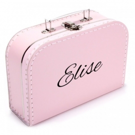 Koffertje met naam - licht roze