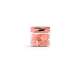 Plexi doosje met rosé goud deksel
