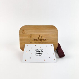 Lunchbox - gegraveerd -  Wil jij mijn peter zijn?