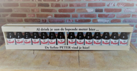 Houten meter bier - liefste peter!