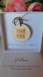 Geschenkdoosje Peter -  gepersonaliseerde sleutelhanger