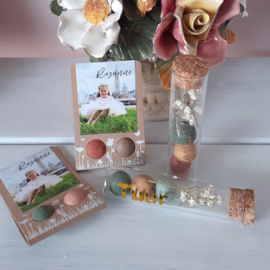 Communiebedankje - bloembolletjes met foto