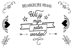 Tijdelijke Tattoo - Wil jij mijn peter worden?