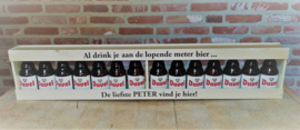 Houten meter bier - liefste peter!