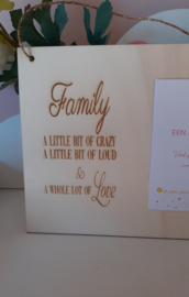 Clipboard - Houten fotobord Family