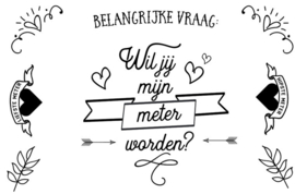 Tijdelijke Tattoo - Wil jij mijn meter worden?