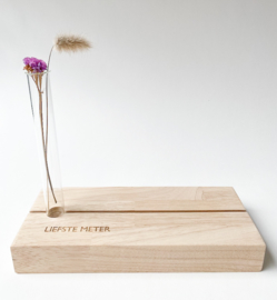 Fotoplankje met bloemenbuisje - Liefste meter