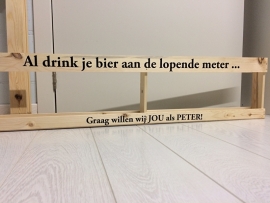 Houten meter bier