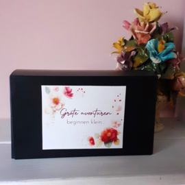 Geschenkdoos - Wil jij mijn meter zijn? -  met geurkaars en huisparfum (zwart)