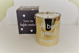 Gepersonaliseerde kaars - Jij bent goud waard!