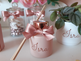 Blush parfumflesje cylinder - rosé gouden dopje