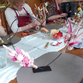 Workshop Flowerhoop met droogbloemen -  Valentijn Editie