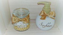 Doopsuiker Sirine & Seyfdien - wit en goud