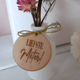 Geschenkdoos - Liefste Meter -  met kaarsje en droogbloemen