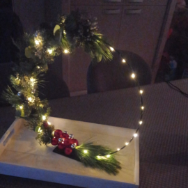 Workshop Flowerhoop met droogbloemen en  kerstlichtjes