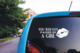 Tuningsticker You just got passed by a girl