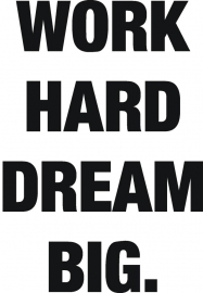 Work hard dream big