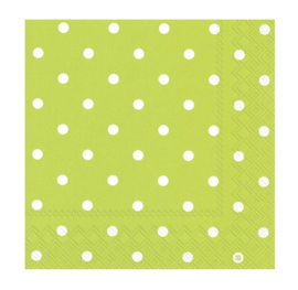 Servetten Little Dots Lime Ihr