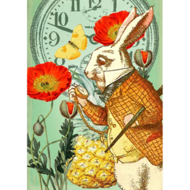 Wenskaart 'White Rabbit' - Madame Treacle