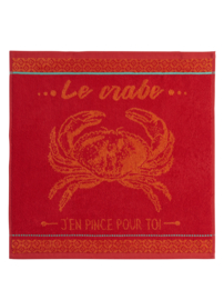 Keukenhanddoek Crabe Rouge (50 cm.) - Coucke