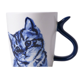 Mok Kattenstaart Vriendelijk Heinen Delfts Blauw