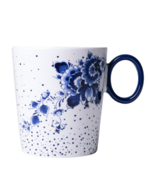 Mok Stip Bloementooi Heinen Delfts Blauw